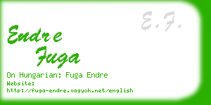 endre fuga business card